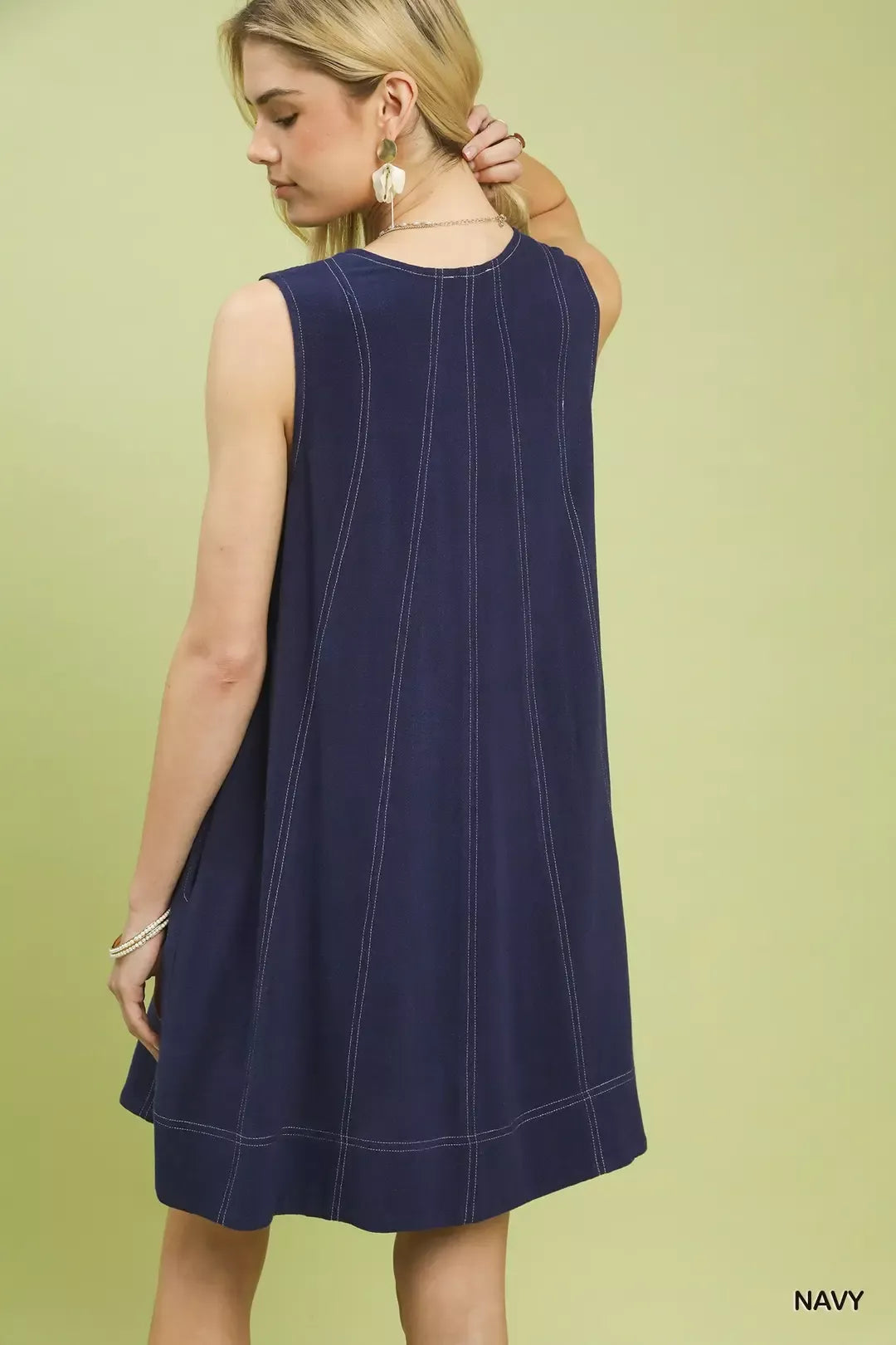 Hazel Blues® | Umgee Linen Sleeveless Swing Dress