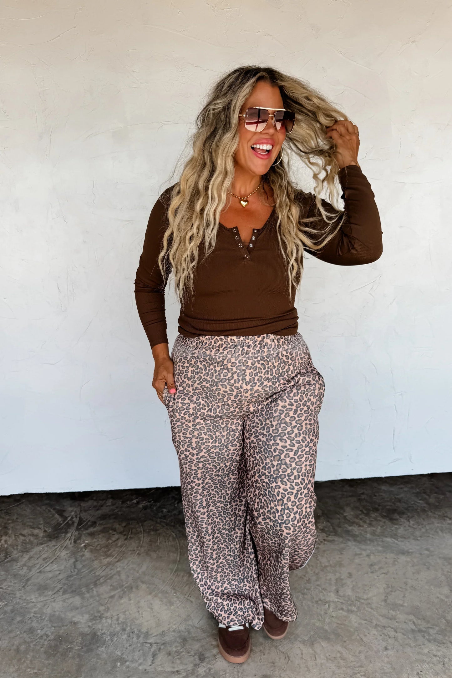 Hazel Blues® | Floral & Cheetah Drift Away Joggers