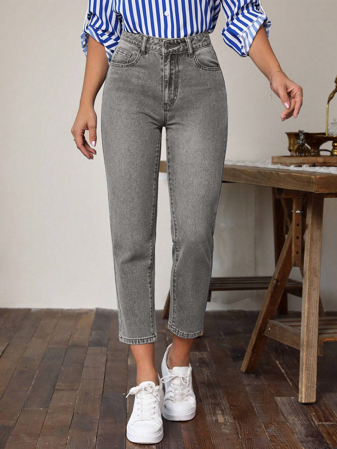 Hazel Blues® | High Waist Jeans with Pockets