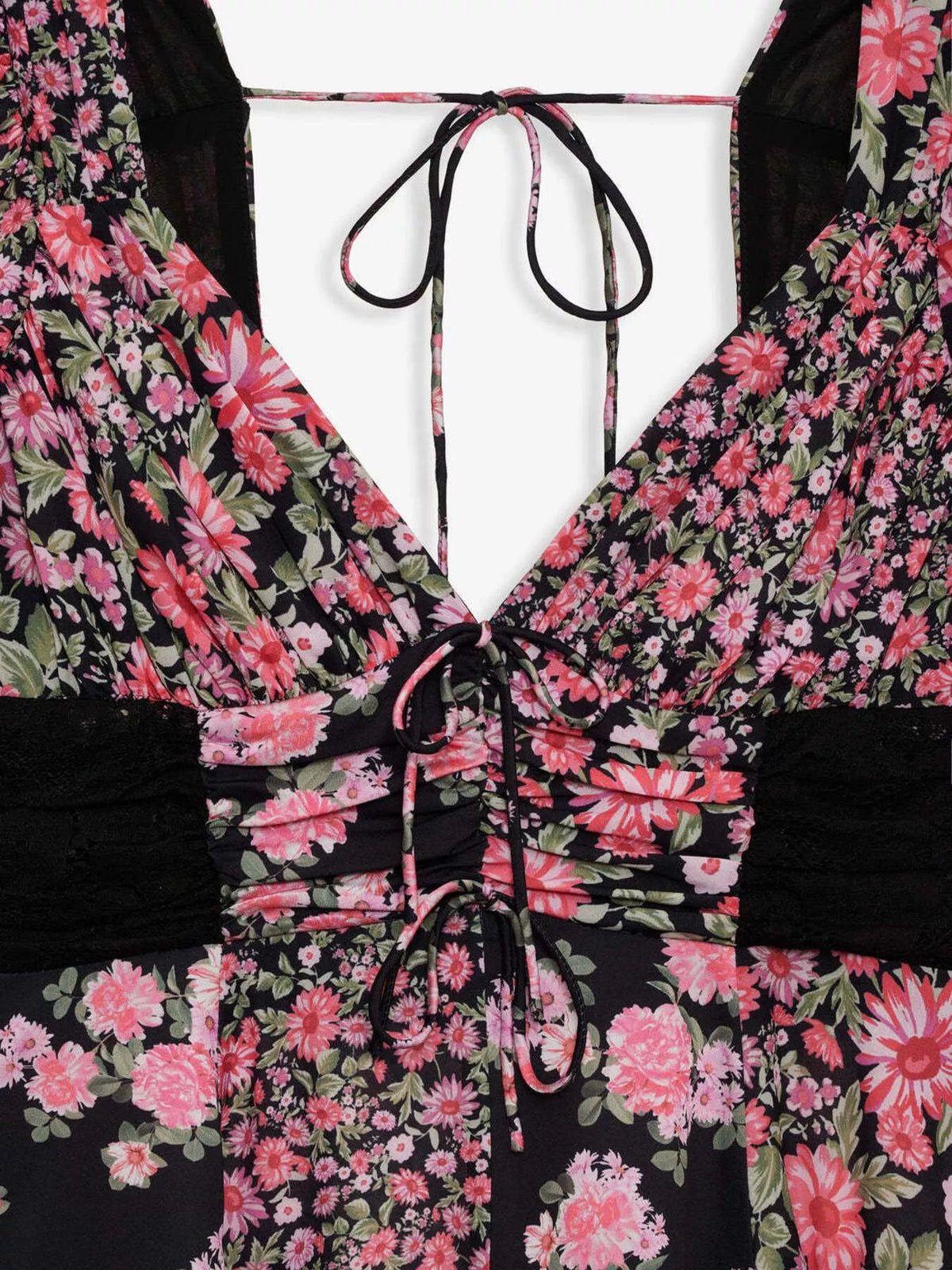 Hazel Blues® | Ruffled Floral Print Half Sleeve Dress