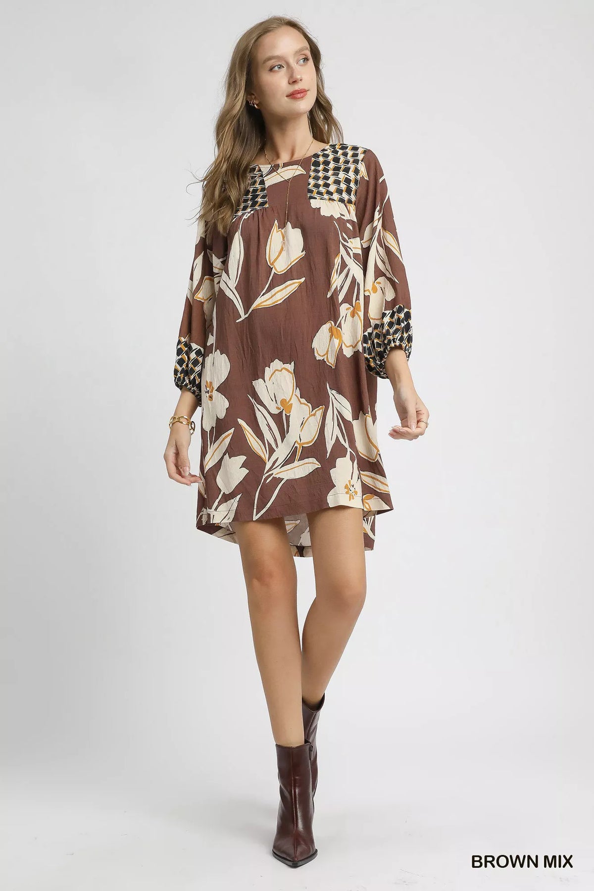 Hazel Blues® | Umgee Floral High-Low Babydoll Dress