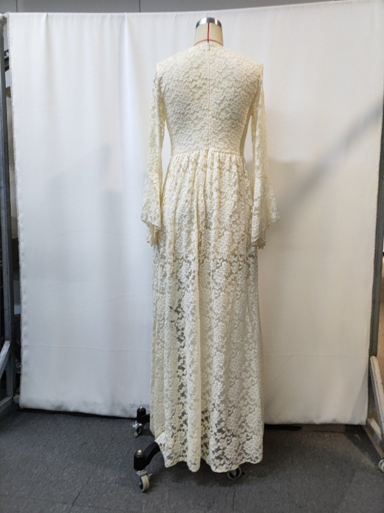 Hazel Blues® | Lace Deep V-Neck Maxi Dress