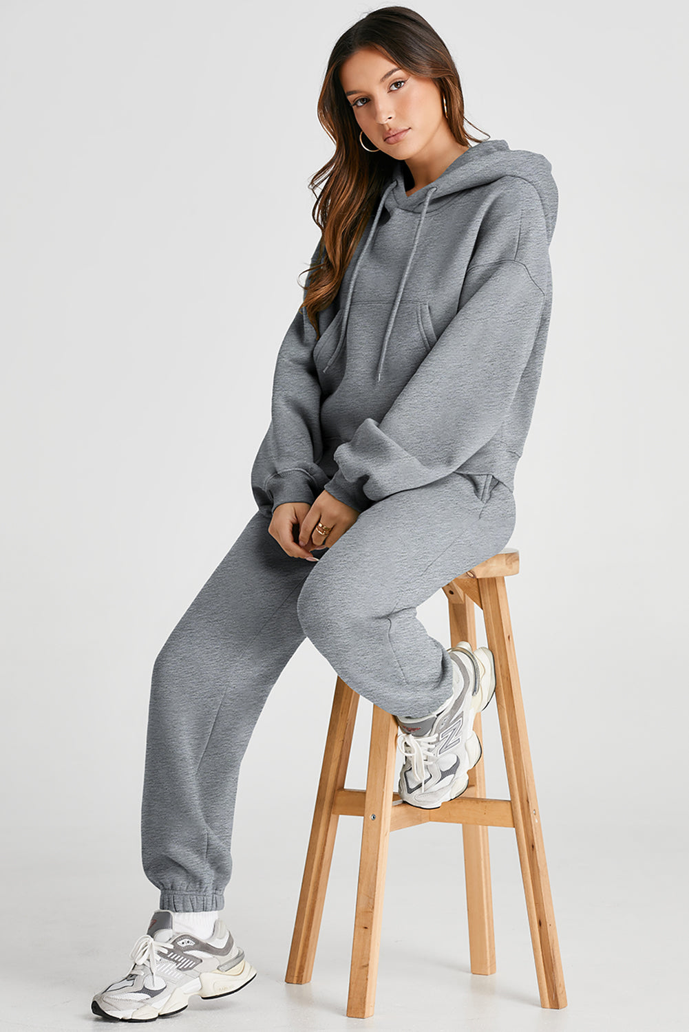 Hazel Blues® | Dropped Shoulder Hooded Top and Pants Active Set