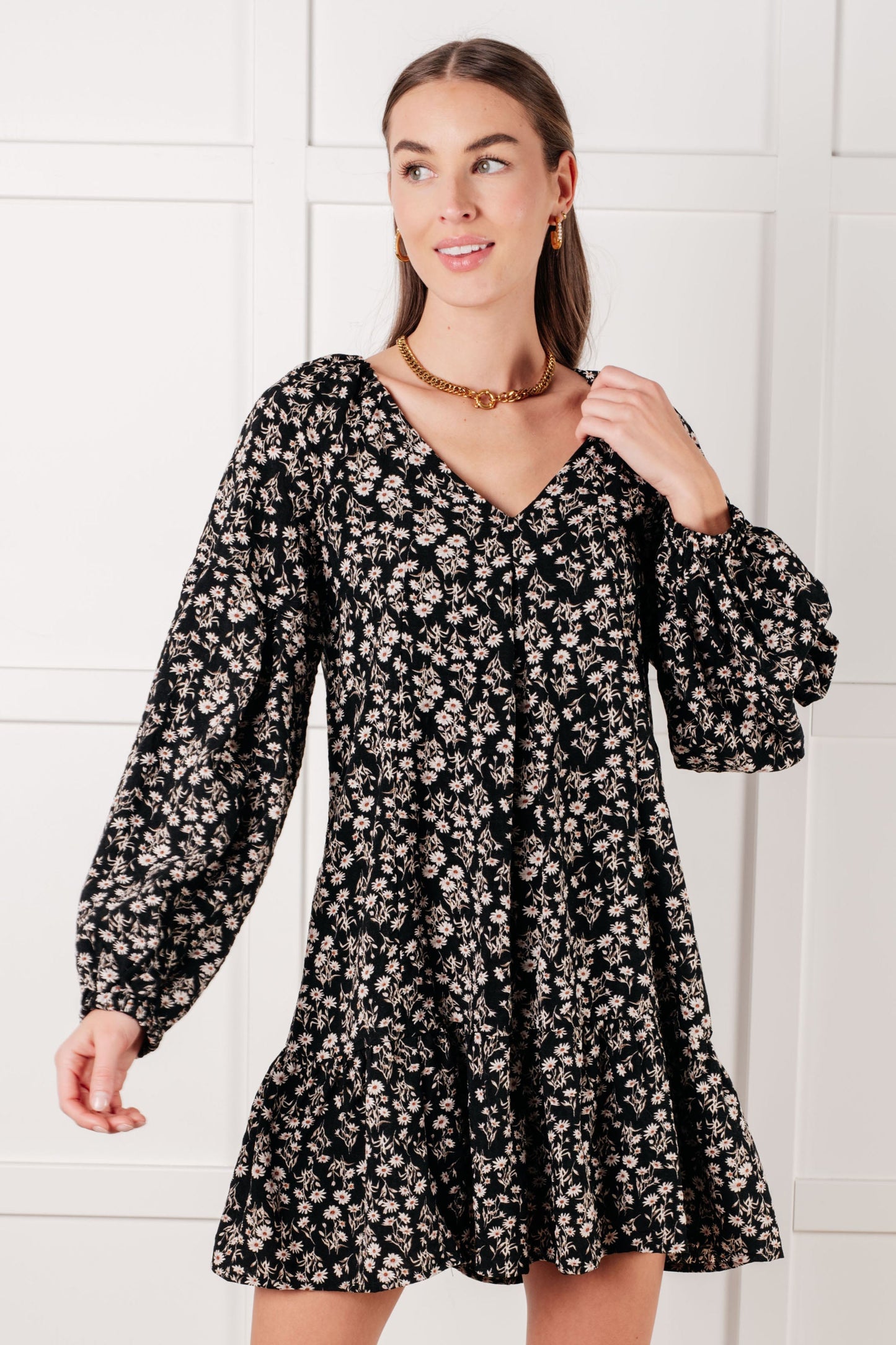 Hazel Blues® | Once Again V-Neck Floral Dress