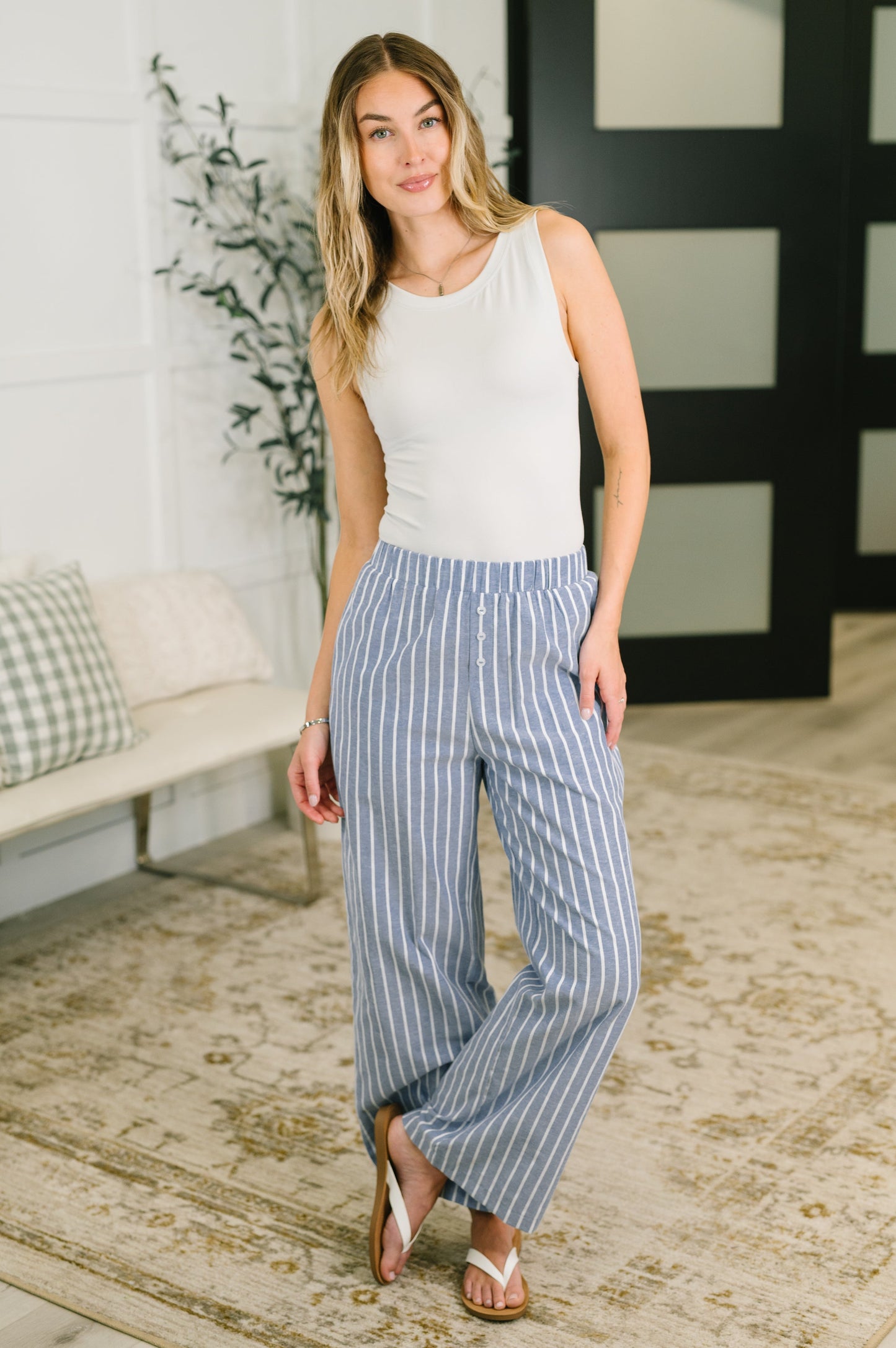 Hazel Blues® | Right At Home Relaxed High Waisted Bottoms