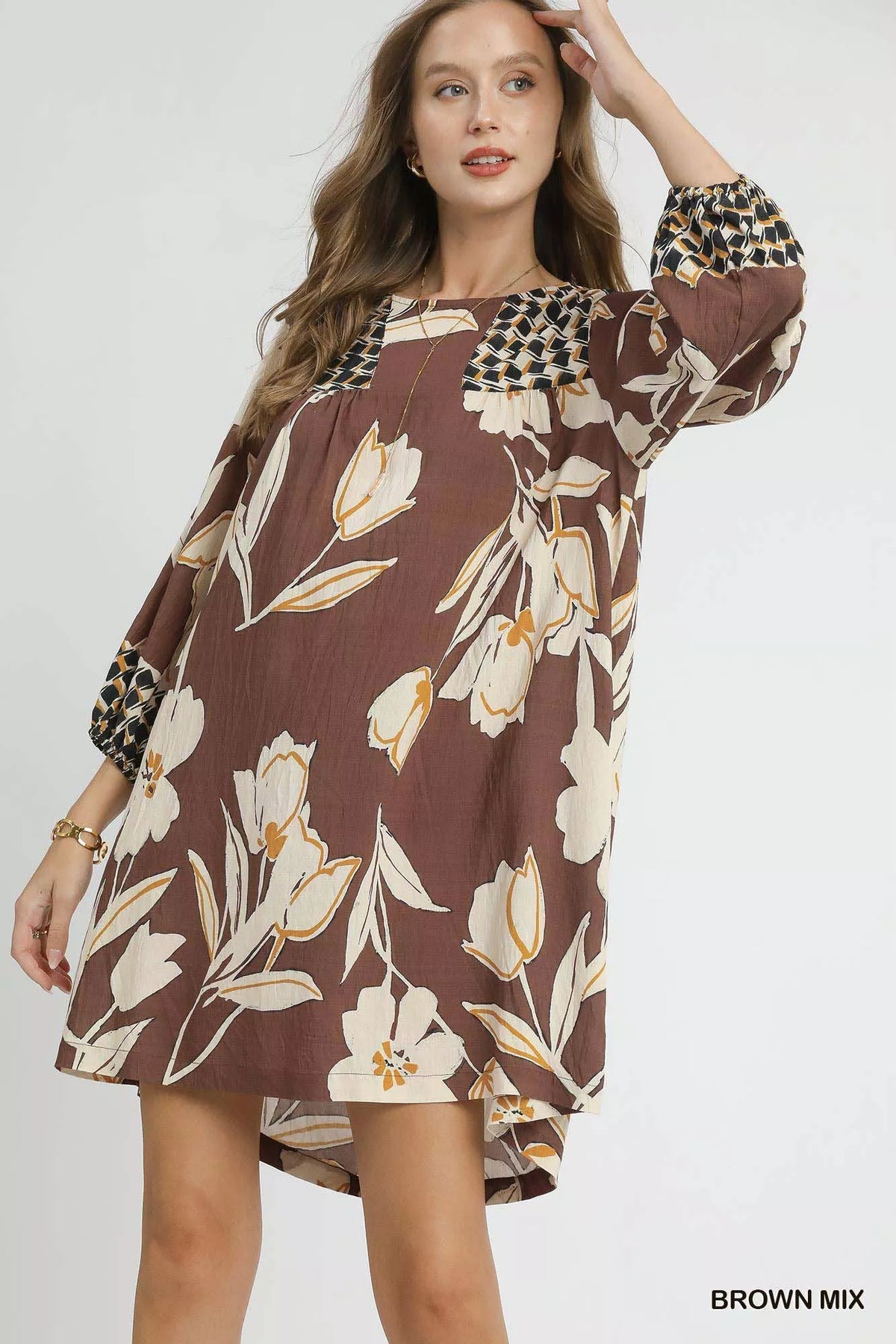 Hazel Blues® | Umgee Floral High-Low Babydoll Dress