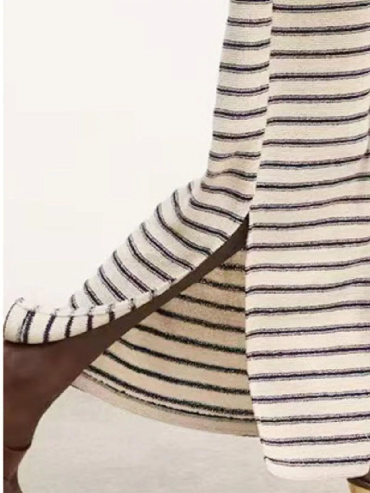 Hazel Blues® | Striped Slit Short Sleeve Maxi Dress