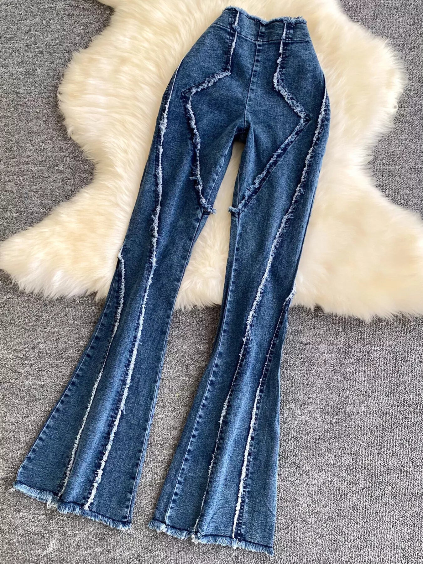 Hazel Blues® | Raw Hem Denim Cami and Flare Jeans Set