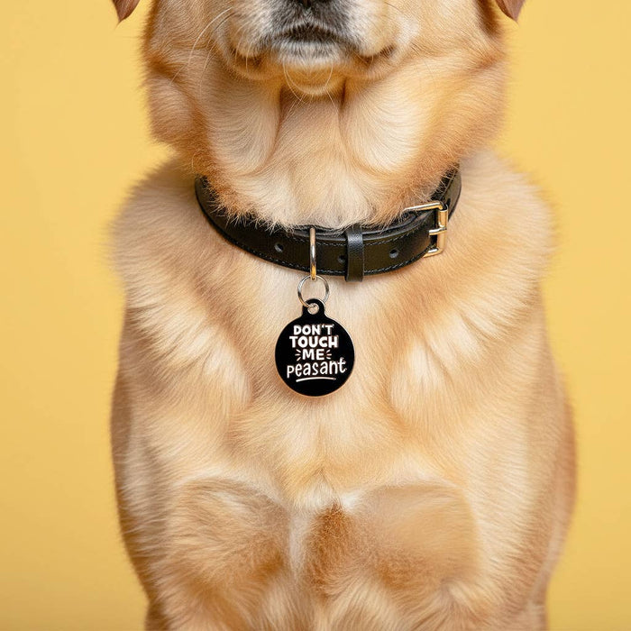 Bad Tags - Funny Personalized Dog ID Tag - Don't Touch Me Peasant - Dog.Dog.Cat.