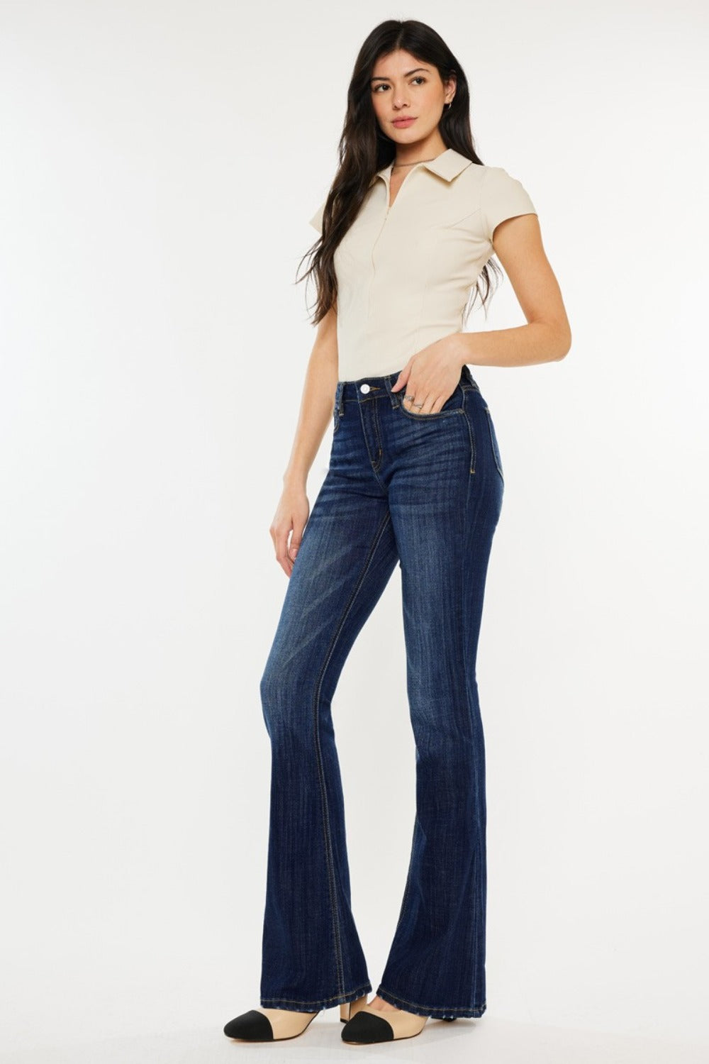 Hazel Blues® | Kancan Mid Rise Slim Flare Jeans
