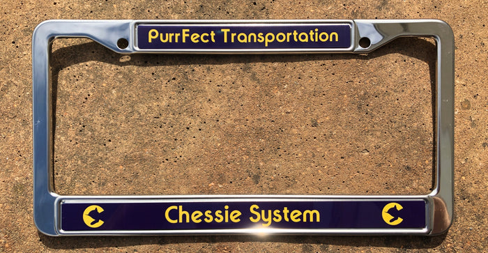 Chessie System (C&O) Purrfect Transportation Chrome License Plate Frame