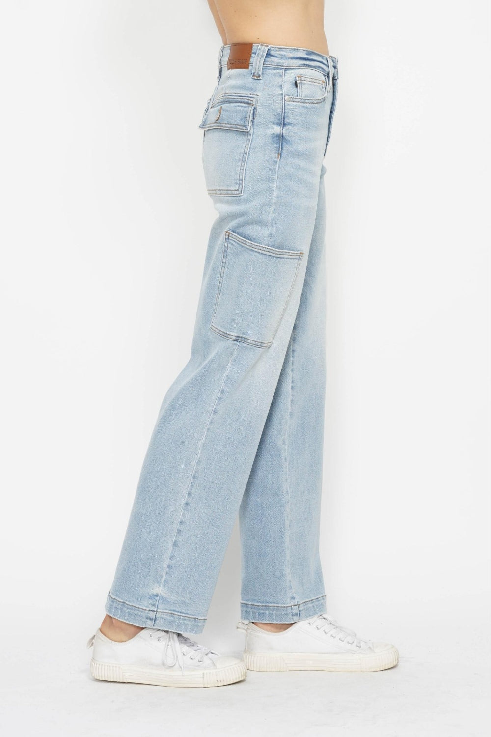 Hazel Blues® | Judy Blue High Waist Straight Cargo Jeans