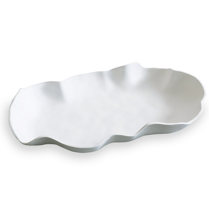 NUBE LARGE PLATTER IN MATTE WHITE