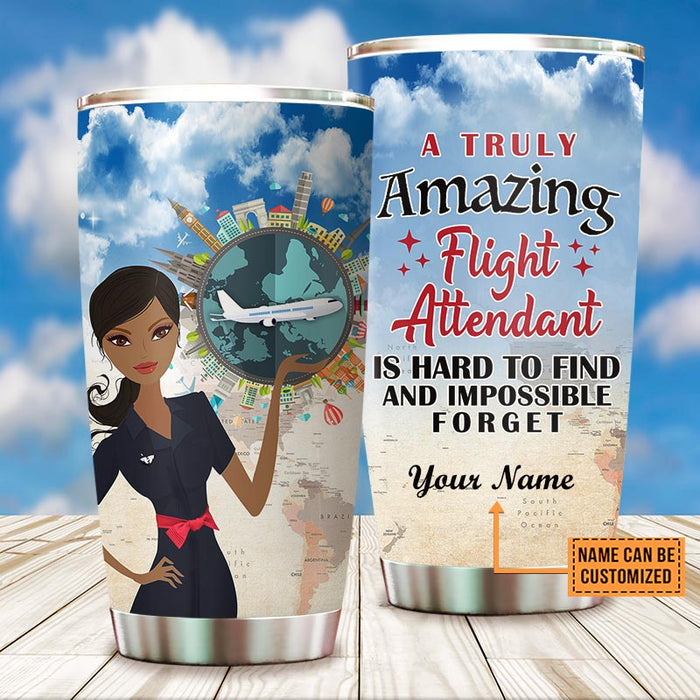 Personalized Flight Attendant Truly Amazing Tumbler