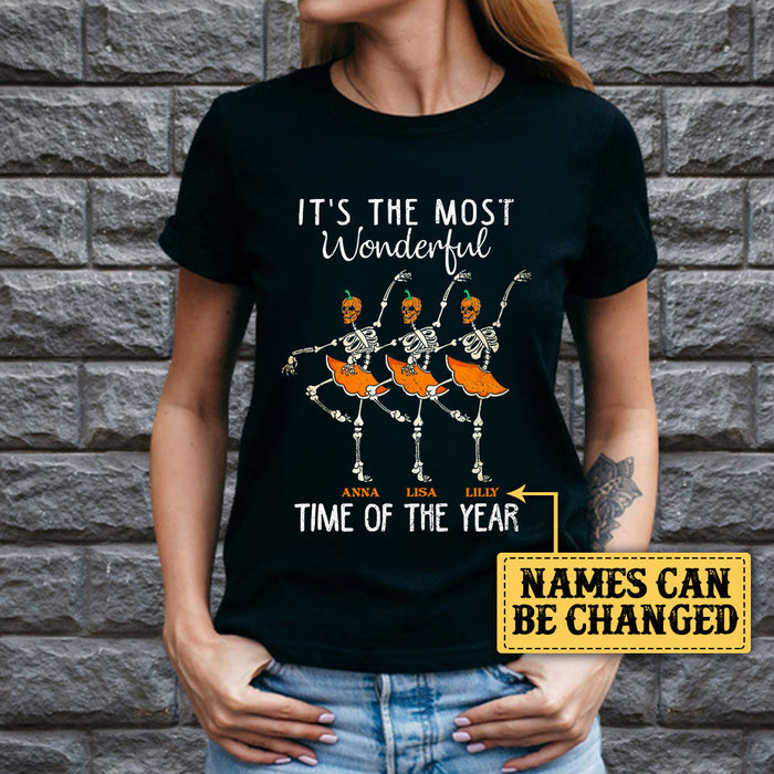 Personalized It's The Most Wonderful Time Of The Year Skeleton Ballet Shirt
