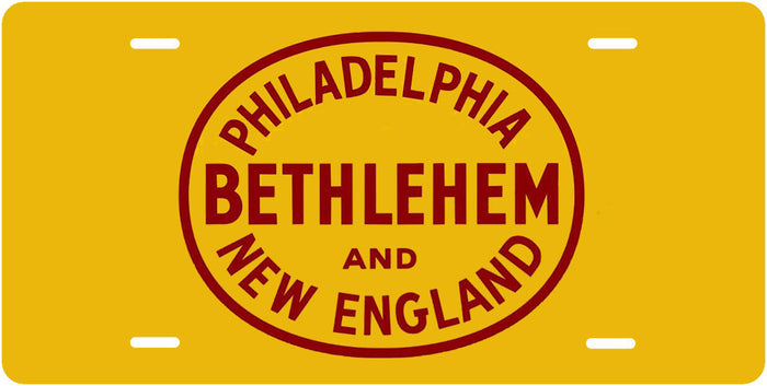 Philadelphia, Bethlehem & New England (PB&NE) License Plate