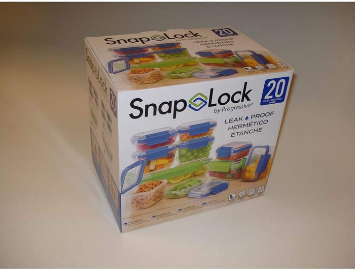 Progressive SnapLock 20-Piece Container Set, Multicolored