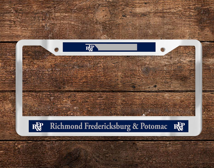 Richmond, Fredericksburg and Potomac (RF&P) Chrome License Plate Frame