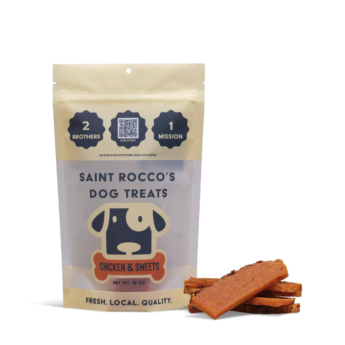 Saint Rocco's Treats - Chicken & Sweet Potato (16oz) - Dog.Dog.Cat.