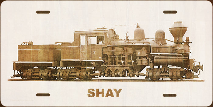Shay Locomotive License Plate