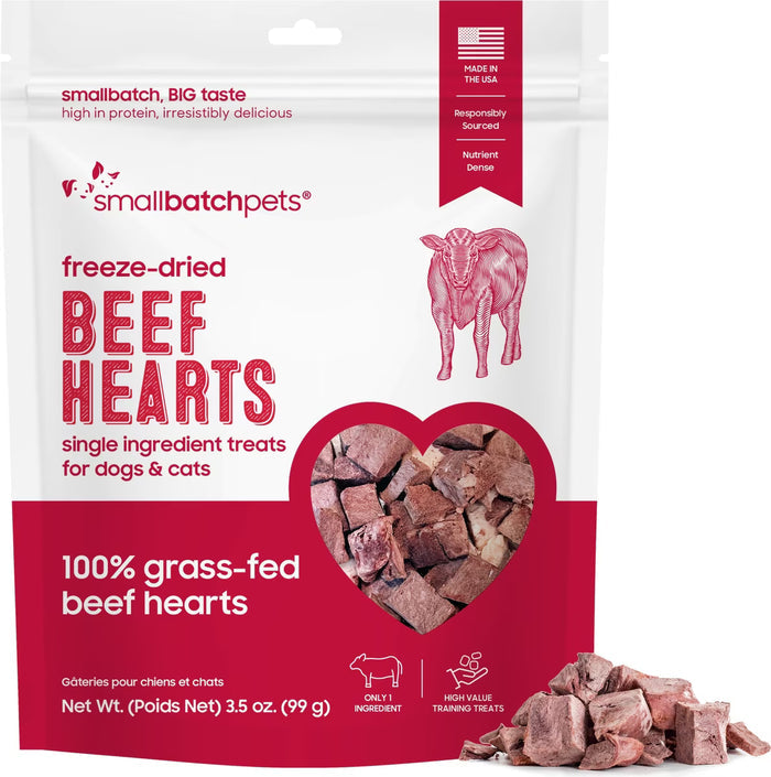 Smallbatch Freeze-Dried Beef Heart Treats — 3.5 oz