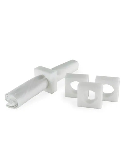 SQUARE NAPKIN RING IN WHITE
