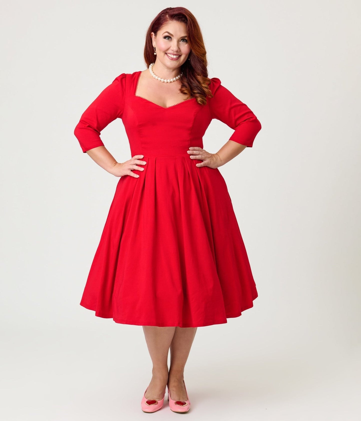 Hazel Blues® | Unique Vintage Sweetheart Swing Dress