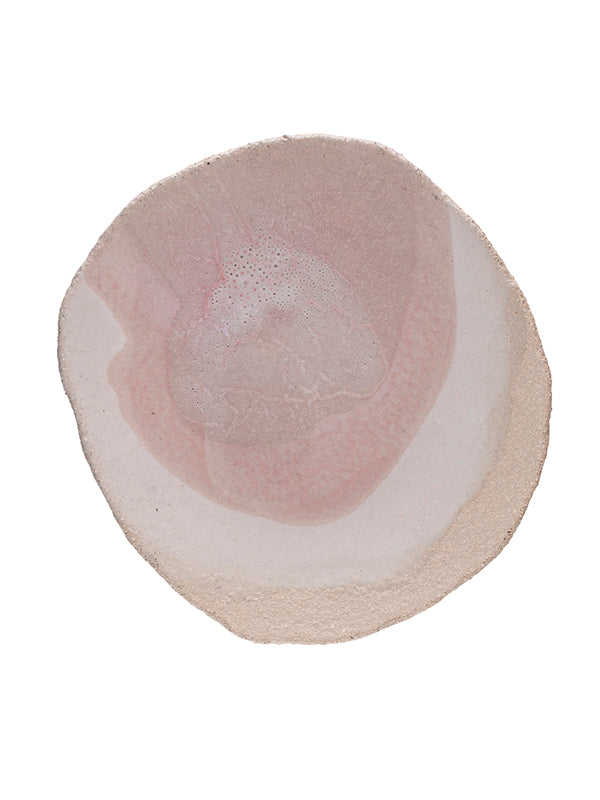 WABI KEMURI ROUND DISH IN PINK TONES