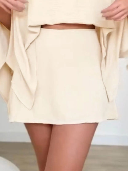 Hazel Blues® |  Side Slit Top and Mini Skirt Set