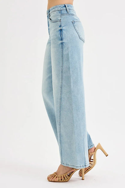 Hazel Blues® | RISEN Mid Rise Fit Barrel Jeans