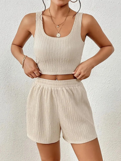 Hazel Blues® |  Scoop Neck Top and Shorts Set