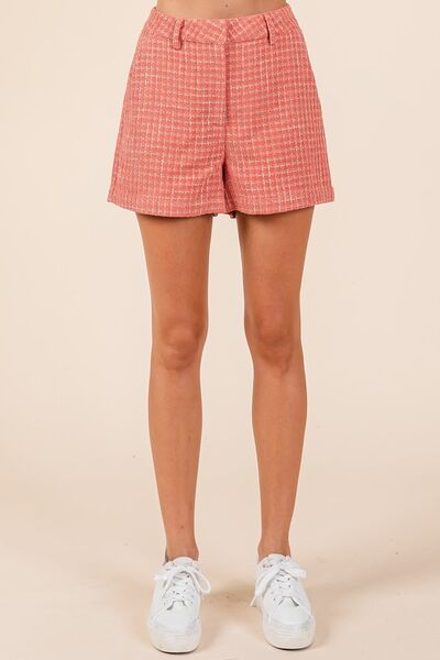 Hazel Blues® |  Mittoshop Tweed Classic Shorts with Side Pockets