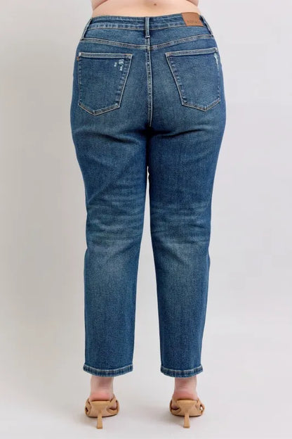 Hazel Blues® | Judy Blue High Waisted Rigid Magic Non-destroy Straight Leg Jeans