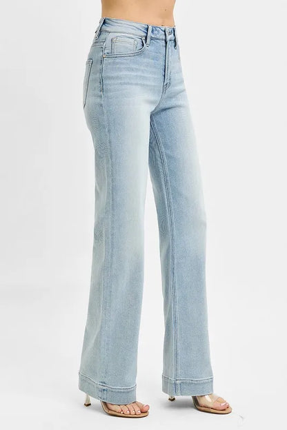 Hazel Blues® |  RISEN High Rise Straight Jeans