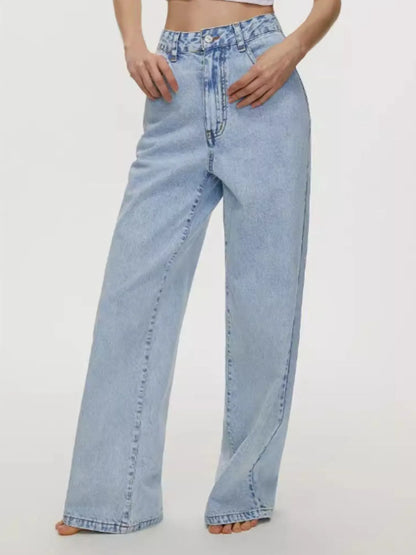 Hazel Blues® |  High-Waisted Wide Leg Jeans