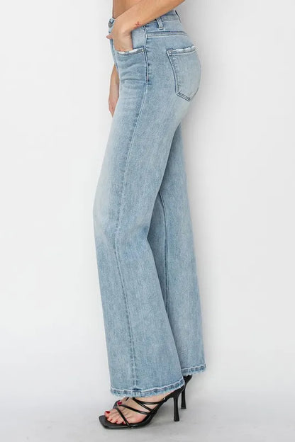 Hazel Blues® |  RISEN High Rise Straight Jeans