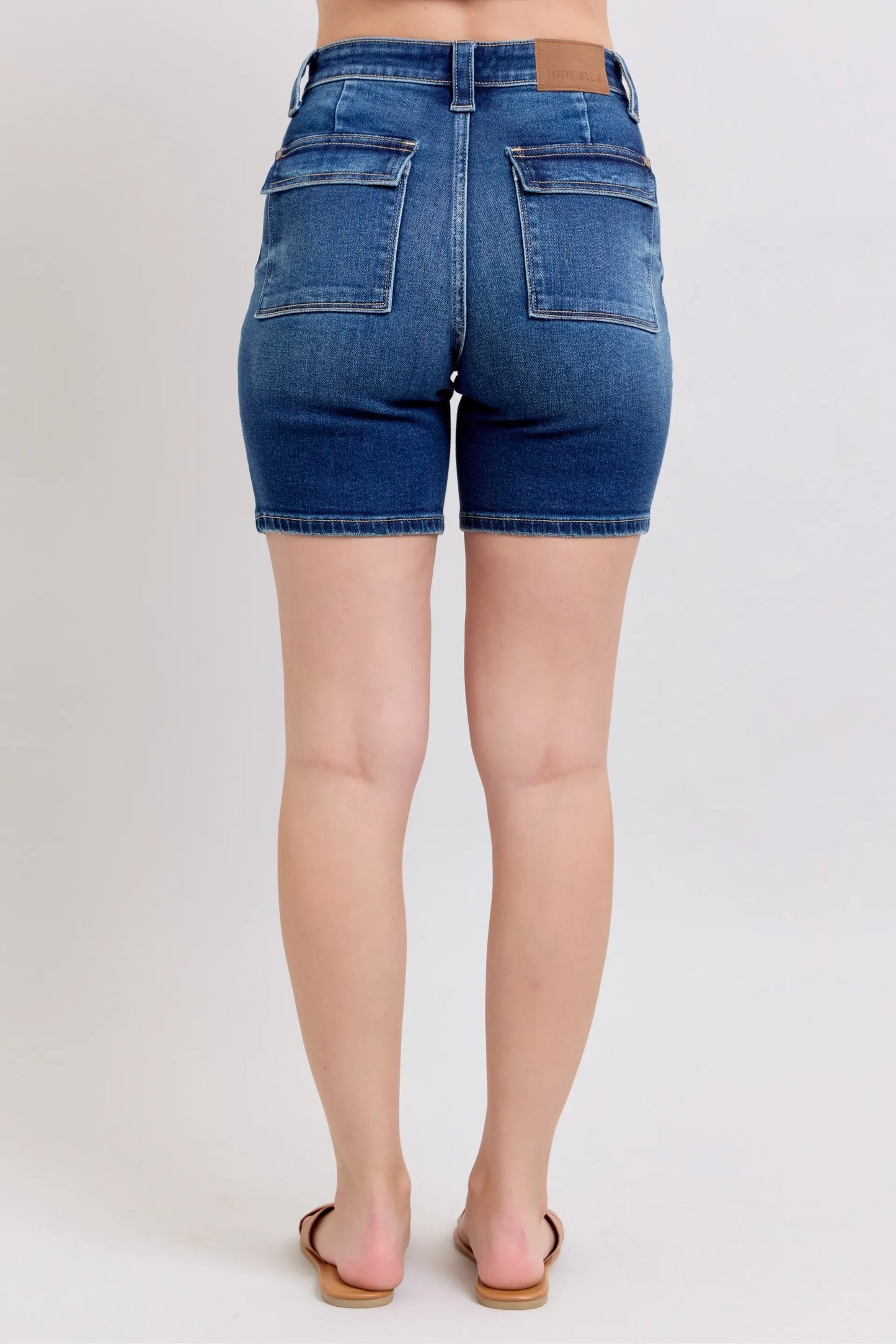 Hazel Blues® | Judy Blue High Waist Bermudas Jeans W/ Back Flap Pockets