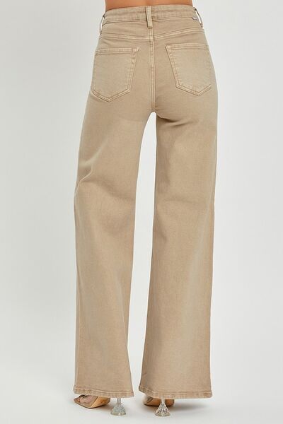 Hazel Blues® | RISEN Tummy Control High Rise Wide Leg Jeans