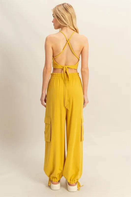 Hazel Blues® |  HYFVE Crop Top and Cargo Pants Set