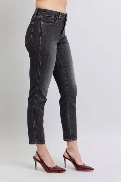 Hazel Blues® | Judy Blue Mid Rise Tummy Control Slim Jeans