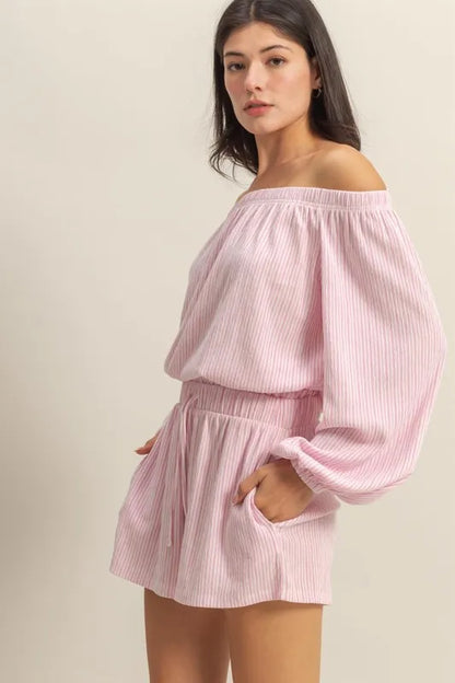 Hazel Blues® |  HYFVE Off Shoulder Top and Shorts Set