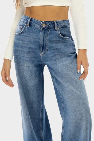 Hazel Blues® |  High Waist Wide Leg Jeans
