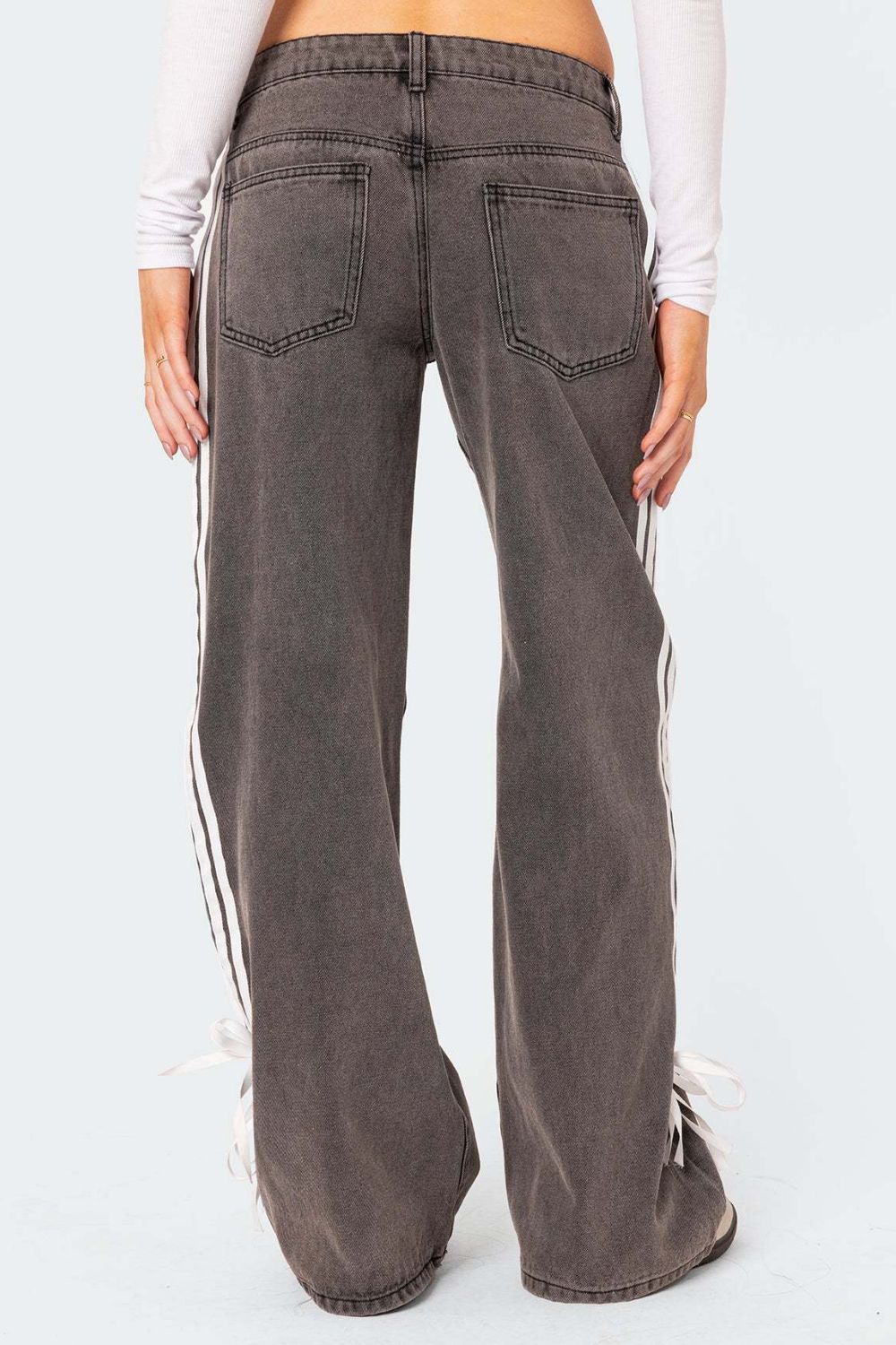 Hazel Blues® |  Side Striped Loose Fit Jeans