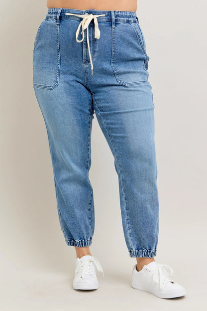 Hazel Blues® | Judy Blue High Waist Denim Jogger