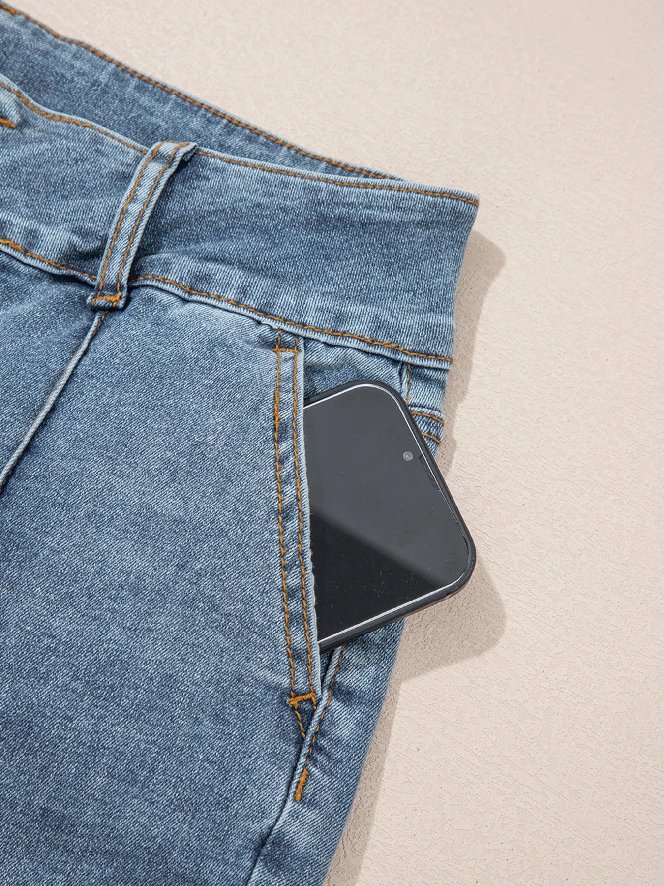 Hazel Blues® |  High-Waisted Flare Jeans with Seam Detail