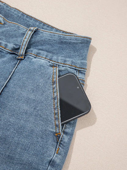Hazel Blues® |  High-Waisted Flare Jeans with Seam Detail