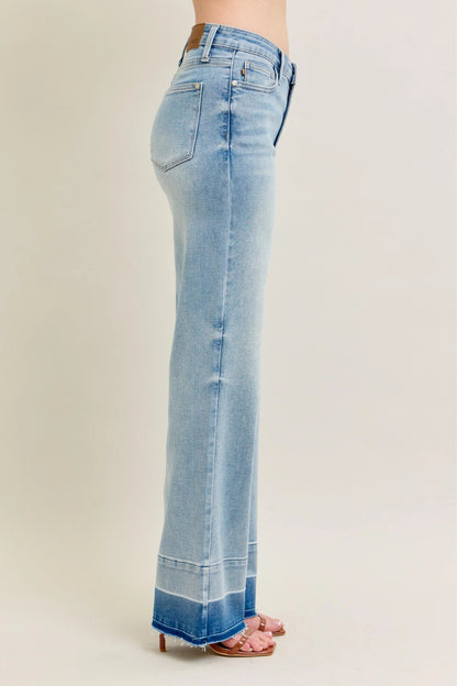 Hazel Blues® | Judy Blue Mr Release Hem Wide Leg Jeans