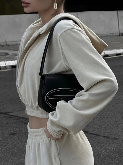 Hazel Blues® |  Zip Up Hoodie and Pocketed Pants Set