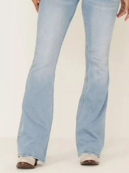 Hazel Blues® | Wash Flare Jeans with Pockets