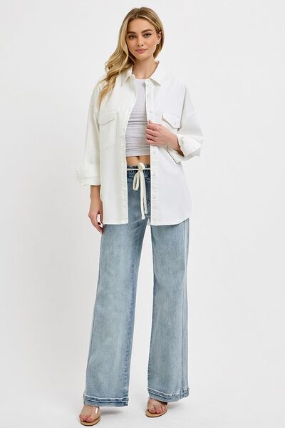 Hazel Blues® | RISEN Straight Leg Jeans with Pockets